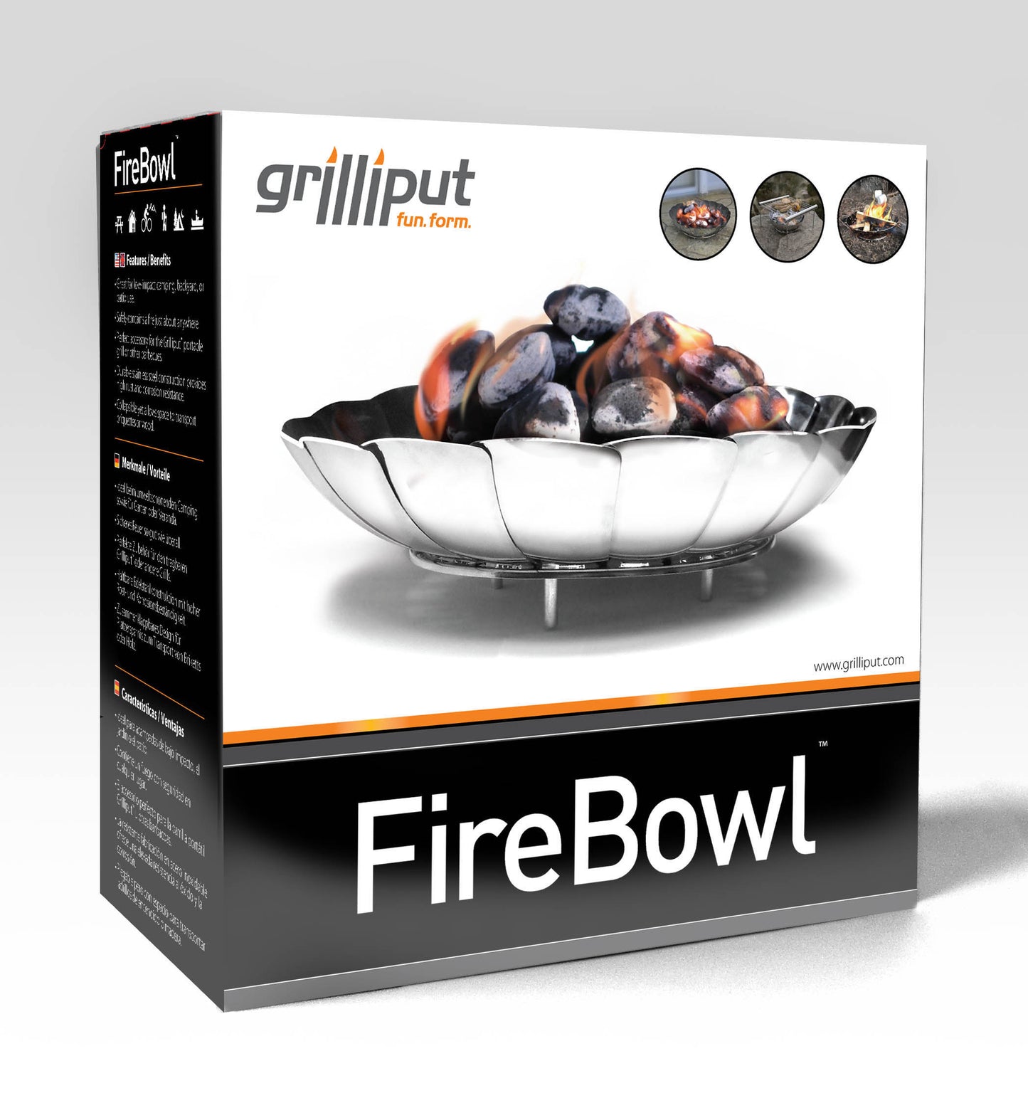 Bärbar och hopfällbar eldstad FireBowl