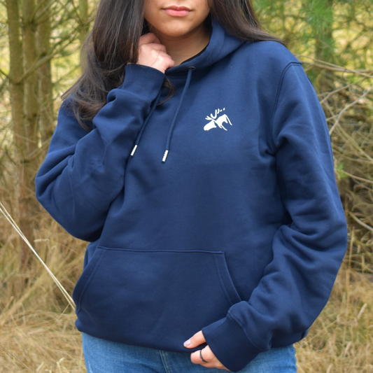 Hoodie Outlet Mörkblå (Välj motiv på baksidan)