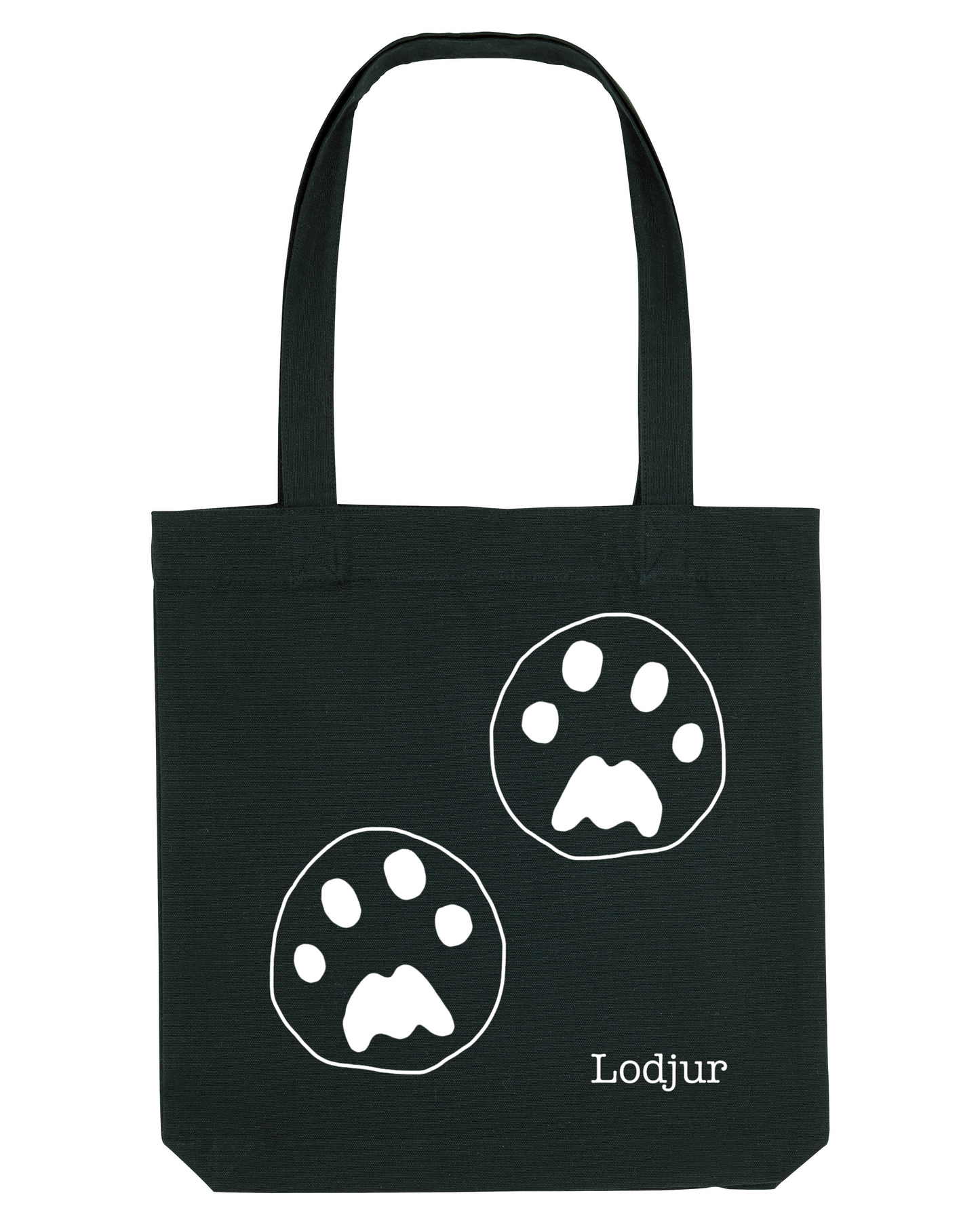 lodjur fotspår tygkasse svart