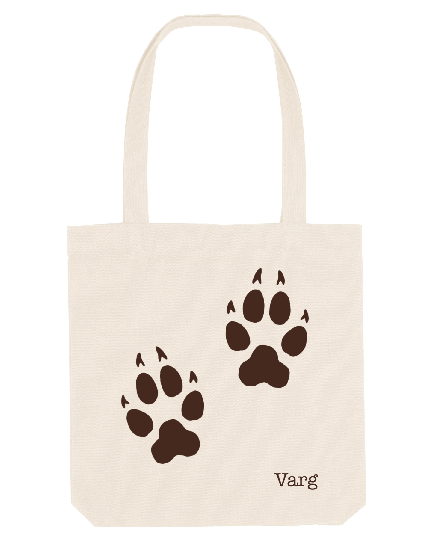 varg fotspår tygkasse sand