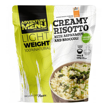 Krämig risotto med sparris och broccoli