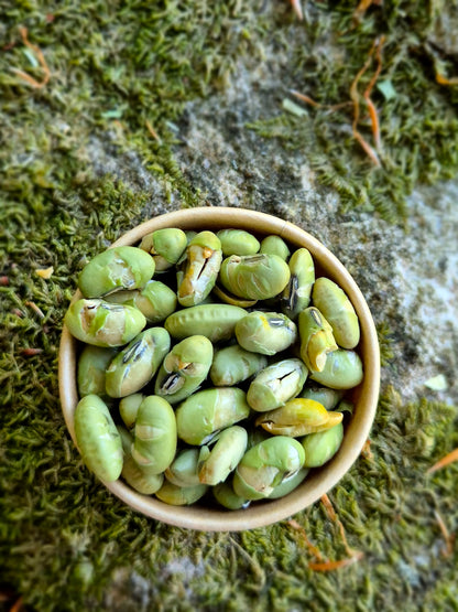 Rostade och saltade edamamebönor