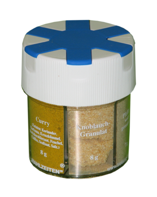 Kryddströare med 6 fack med separata öppningar