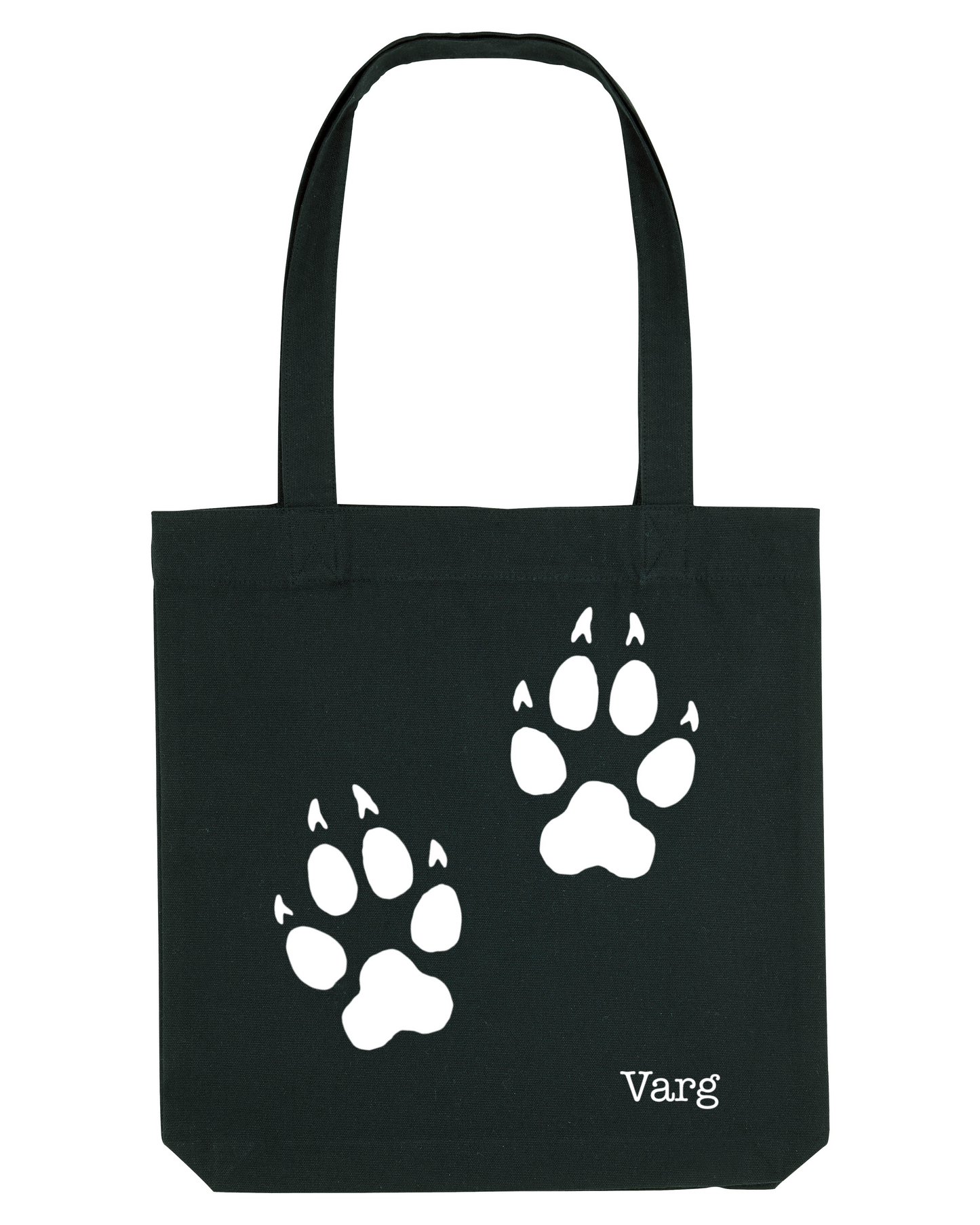 varg fotspår tygkasse svart